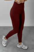 Купить Спортивный костюм для фитнеса женский бордового цвета 20006Bo, фото 18