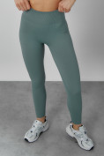 Купить Спортивный костюм для фитнеса женский бирюзового цвета 20006Br, фото 13