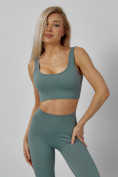 Купить Спортивный костюм для фитнеса женский бирюзового цвета 20006Br, фото 21