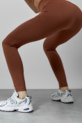 Купить Спортивный костюм для фитнеса женский коричневого цвета 20006K, фото 14