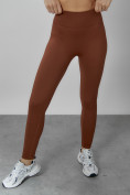 Купить Спортивный костюм для фитнеса женский коричневого цвета 20006K, фото 15