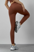 Купить Спортивный костюм для фитнеса женский коричневого цвета 20006K, фото 19
