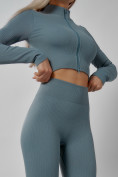 Купить Спортивный костюм для фитнеса женский бирюзового цвета 20007Br, фото 18