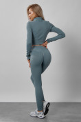 Купить Спортивный костюм для фитнеса женский бирюзового цвета 20007Br, фото 5