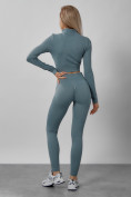 Купить Спортивный костюм для фитнеса женский бирюзового цвета 20007Br, фото 6