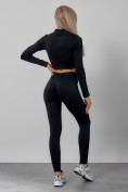 Купить Спортивный костюм для фитнеса женский черного цвета 20007Ch, фото 11