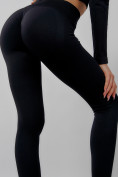 Купить Спортивный костюм для фитнеса женский черного цвета 20007Ch, фото 22