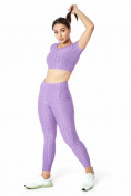 Купить Костюм для фитнеса женский фиолетового цвета 2001F