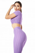 Купить Костюм для фитнеса женский фиолетового цвета 2001F, фото 5