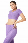 Купить Костюм для фитнеса женский фиолетового цвета 2001F, фото 7