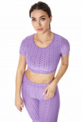Купить Костюм для фитнеса женский фиолетового цвета 2001F, фото 8