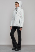 Купить Горнолыжная куртка женская зимняя белого цвета 2002Bl, фото 14