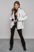 Купить Горнолыжная куртка женская зимняя белого цвета 2002Bl, фото 15