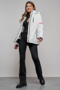 Купить Горнолыжная куртка женская зимняя белого цвета 2002Bl, фото 17