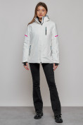 Купить Горнолыжная куртка женская зимняя белого цвета 2002Bl, фото 9