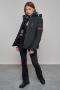 Купить Горнолыжная куртка женская зимняя черного цвета 2002Ch, фото 19
