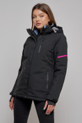 Купить Горнолыжная куртка женская зимняя черного цвета 2002Ch, фото 2