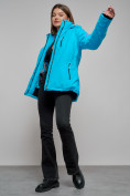 Купить Горнолыжная куртка женская зимняя синего цвета 2002S, фото 13
