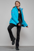 Купить Горнолыжная куртка женская зимняя синего цвета 2002S, фото 14