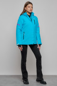 Купить Горнолыжная куртка женская зимняя синего цвета 2002S, фото 17