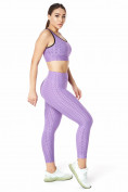 Купить Костюм для фитнеса женский фиолетового цвета 2004F, фото 2