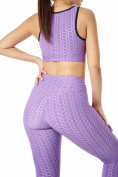 Купить Костюм для фитнеса женский фиолетового цвета 2004F, фото 6