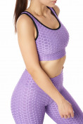 Купить Костюм для фитнеса женский фиолетового цвета 2004F, фото 10