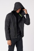 Купить Ветровка softshell мужская с капюшоном черного цвета 2006Ch, фото 9