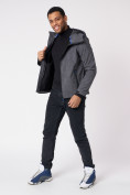Купить Ветровка softshell мужская с капюшоном серого цвета 2006Sr, фото 10