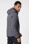 Купить Ветровка softshell мужская с капюшоном серого цвета 2006Sr, фото 7