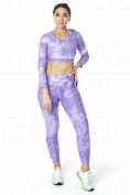 Купить Костюм для фитнеса женский фиолетового цвета 2007F