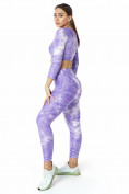 Купить Костюм для фитнеса женский фиолетового цвета 2007F, фото 2