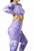 Купить Костюм для фитнеса женский фиолетового цвета 2007F, фото 5