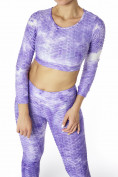Купить Костюм для фитнеса женский фиолетового цвета 2007F, фото 7