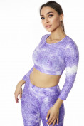 Купить Костюм для фитнеса женский фиолетового цвета 2007F, фото 8