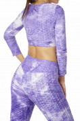 Купить Костюм для фитнеса женский фиолетового цвета 2007F, фото 9
