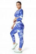 Купить Костюм для фитнеса женский синего цвета 2007S, фото 3