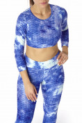 Купить Костюм для фитнеса женский синего цвета 2007S, фото 10