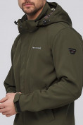 Купить Парка мужская осенняя весенняя softshell цвета хаки 2010Kh, фото 4