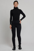 Купить Cтрейчевые брюки утепленные женские черного цвета 2033Ch, фото 5