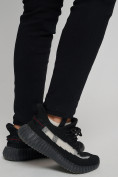 Купить Cтрейчевые брюки утепленные женские черного цвета 2033Ch, фото 10