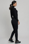 Купить Cтрейчевые брюки утепленные женские черного цвета 2033Ch, фото 6
