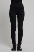 Купить Cтрейчевые брюки утепленные женские черного цвета 2033Ch