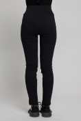 Купить Cтрейчевые брюки утепленные женские черного цвета 2033Ch, фото 4