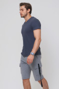 Купить Летние шорты трикотажные мужские серого цвета 21005Sr, фото 4