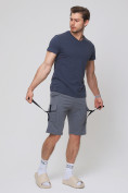 Купить Летние шорты трикотажные мужские темно-серого цвета 21005TC, фото 2