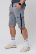 Купить Летние шорты трикотажные мужские серого цвета 21005Sr, фото 9