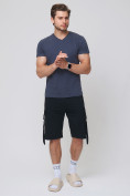Купить Летние шорты трикотажные мужские черного цвета 21005Ch, фото 2