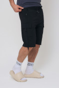 Купить Летние шорты трикотажные мужские черного цвета 21005Ch, фото 10