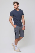 Купить Летние шорты трикотажные мужские темно-серого цвета 21005TC, фото 5